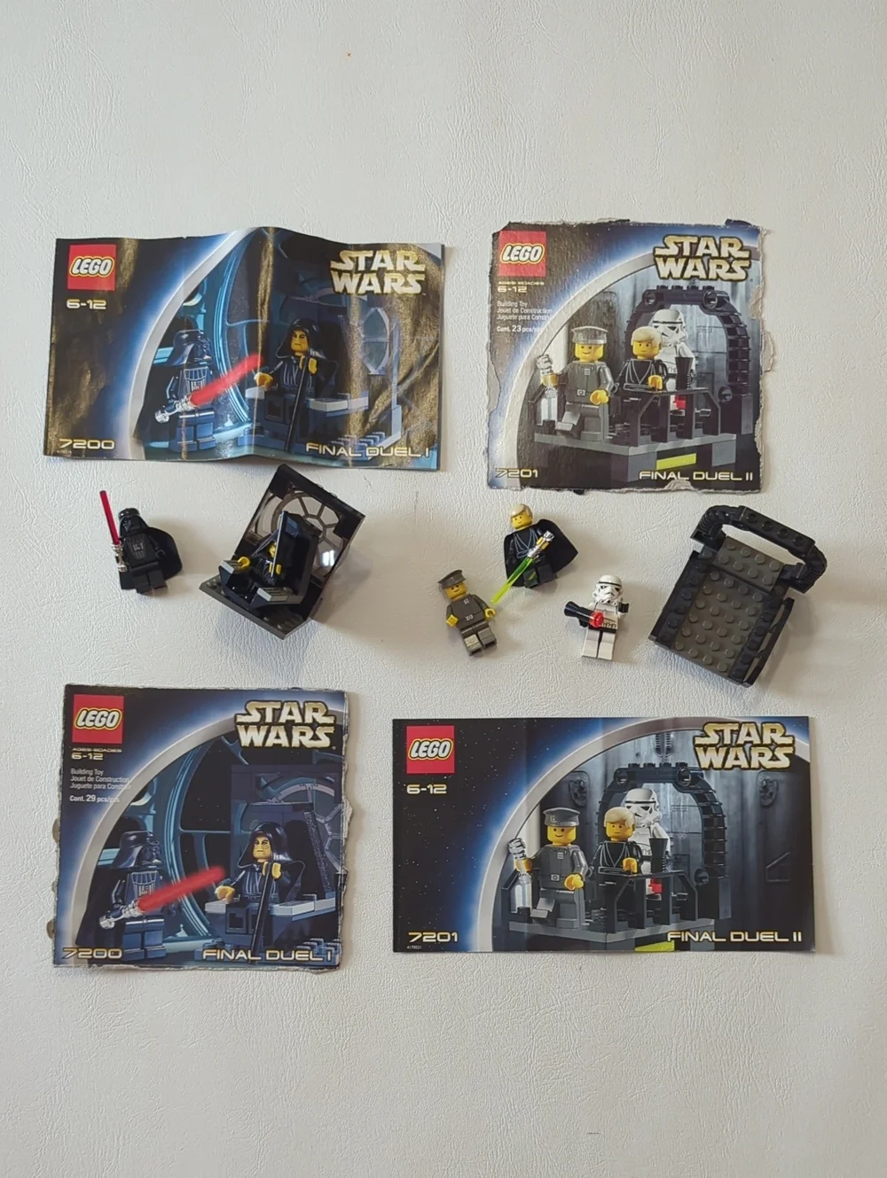 Vintage Star Wars Lego Bundle Lego 7200 7201 Final Duel 1 Final Duel 2 Complete